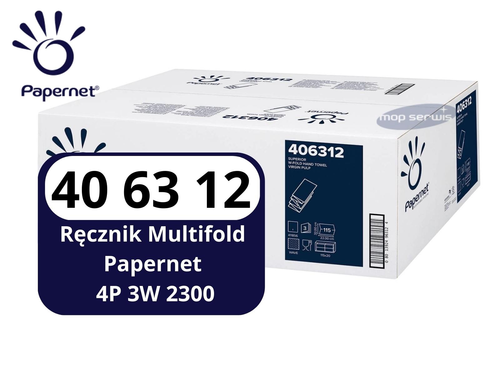 Ręcznik Multifold Papernet 406312 Premium Extra Soft Gruby 3 warstwy Celuloza